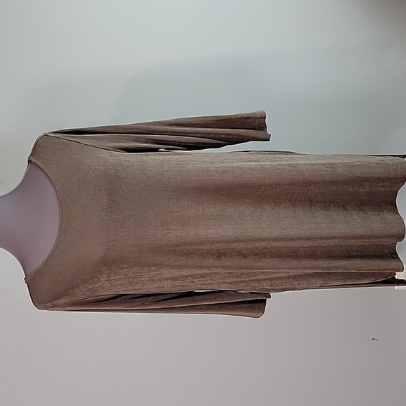 Chico's travelers taupe brown tunic top size 1= 8/10 - Picture 6 of 6